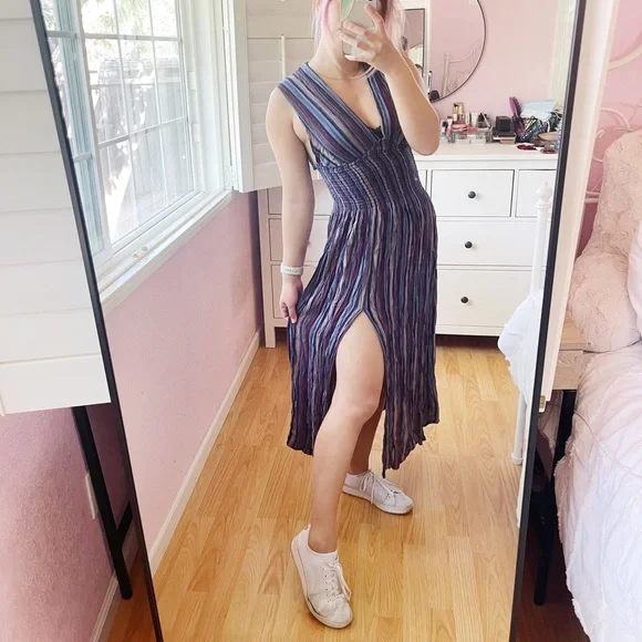Urban Outfitters | Dresses | Urban Outfitters Boho Midi Dress With Slits |  Poshmark